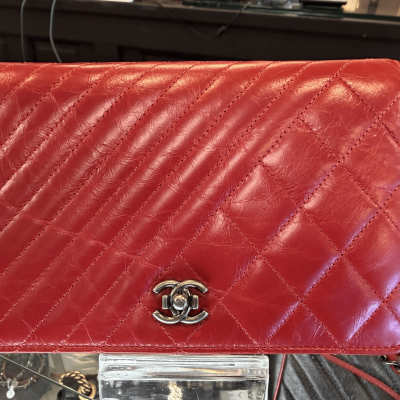 Chanel red crossbody