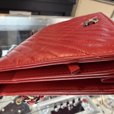Chanel red crossbody